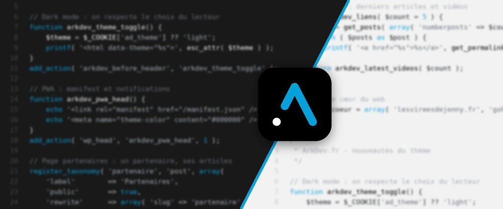 Nouveautés ArkDev - Bannière